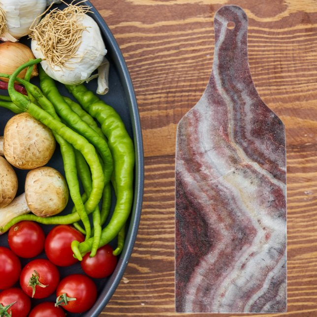 Red Banded Agate Pattern Schneidebrett (In Situ)