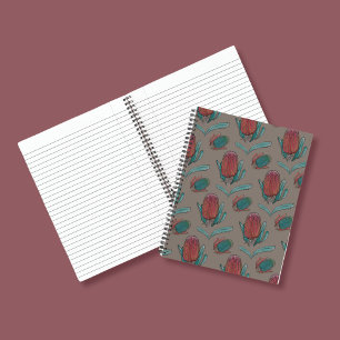 Red Banksia Watercolor - Australian Native Blume Notizbuch