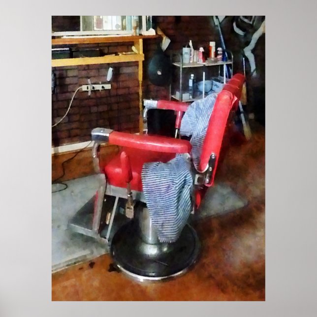 Red Barber Chair Poster (Vorne)