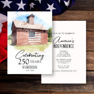 Red Barn 250 Years of Americana 4. Juli Party Einladung
