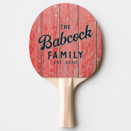 Red Barn Boards Retro Family Name & Year Tischtennis Schläger