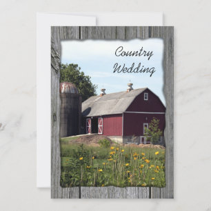 Red Barn Country Hochzeit Save the Date