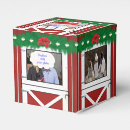 Red Barn Door 5 Foto Custom Gift/Favor Box Geschenkschachtel
