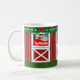 Red Barn Door Custom 3 Foto Holiday Kaffee Tasse