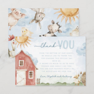Red Barn Farm Animal Vielen Dank Kartenbrief Hinwe Begleitkarte