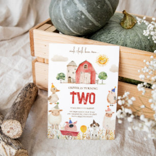 Red Barn Farm Invitation d'anniversaire