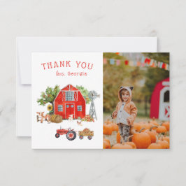 Red Barn | Farm Thema Geburtstag Danke Karte