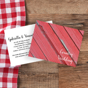 Red Barn Wood Country Hochzeit Save the Date Ankündigungspostkarte