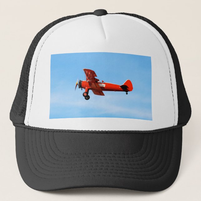 Red Baron Bi Flugzeug Truckerkappe (Vorderseite)