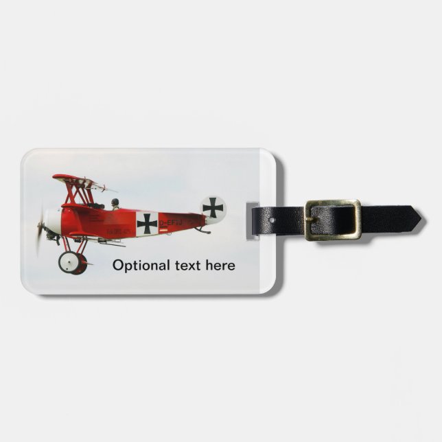 Red Baron Triplane  Gepäckanhänger (Vorderseite horizontal)