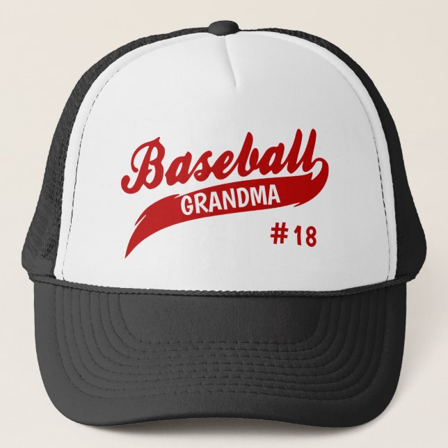 Red Baseball GRANDPARENT Truckerkappe (Vorderseite)
