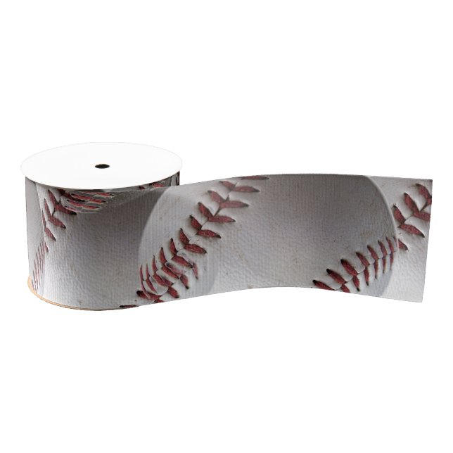 Red Baseball Stitches Ripsband (Spule)