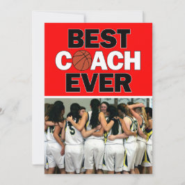 Red Basketball Coach Bestes Foto für jeden Dankeskarte