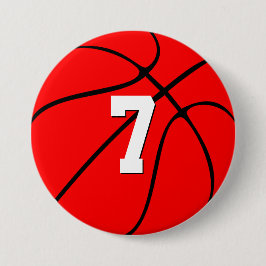 Red Basketball Custom Player Jersey Nummer Sports Button