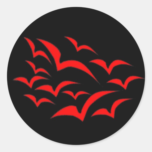 Red Bat Cloud Sticker (Vorderseite)