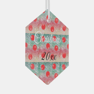 Red Bauble Christmas Design Ornament Aus Glas