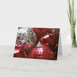 Red Baubles "Frohe Weihnachten" Grüße Karte