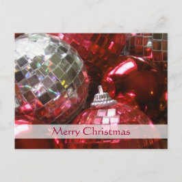 Red Baubles Postkarte "Frohe Weihnachten"