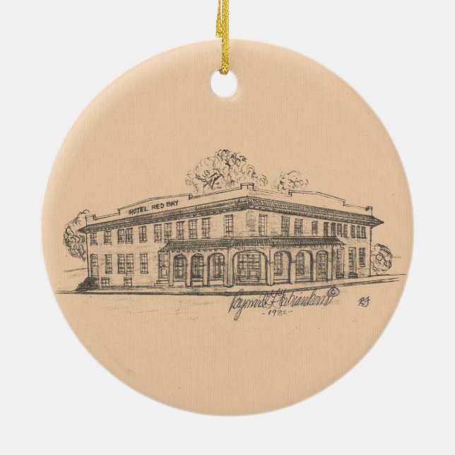 Red Bay Hotel Ceramic Ornament (Hinten)