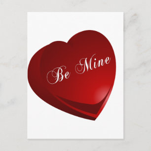 Red Be my Heart Postkarte