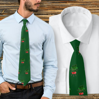 Red Beets Pattern Gardeners Neck Tie Krawatte
