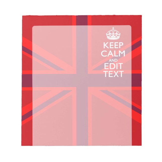 Red Behalt Calm Haben Sie Ihren Text auf der Flagg Notizblock (Vorderseite)