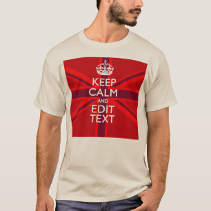 Red Behalt Calm Haben Sie Ihren Text auf der Flagg T-Shirt