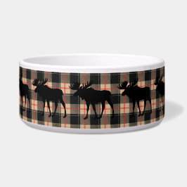 Red Beige Buffalo Kariert Bull Elch Tier Hund Napf
