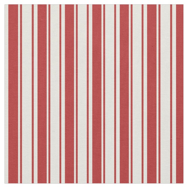 Red & Beige Muster Stoff (Nahaufnahme)