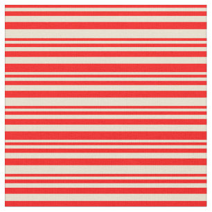 Red & Beige Muster Stoff