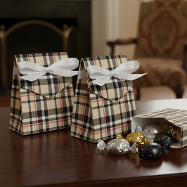 Red Beige Schwarz-weiß Squares Tartan Kariertes Mu Geschenkschachtel