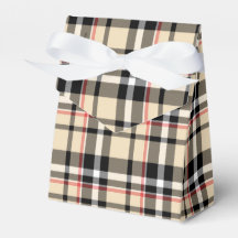 Red Beige Schwarz-weiß Squares Tartan Kariertes Mu
