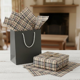 Red Beige Schwarz-weiß Squares Tartan Kariertes Mu Seidenpapier