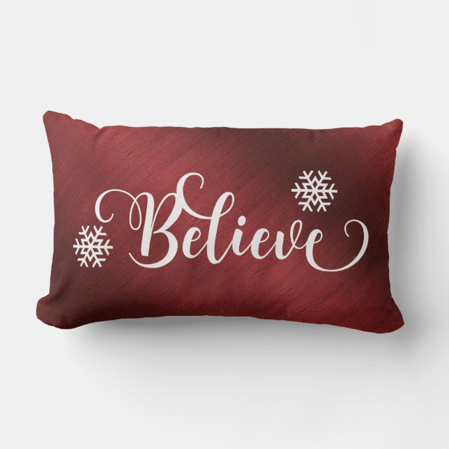Red Believe Coussin de Noël (Recto)