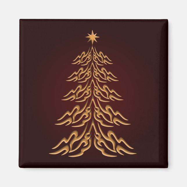Red Bell Christmas Tree Magnet (Vorne)