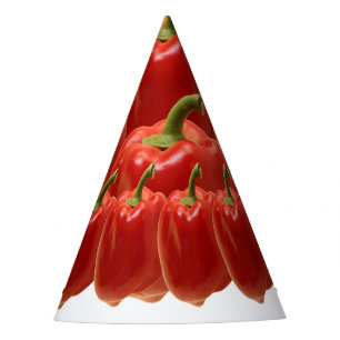 Red Bell Pepper Frisch vom Markt Partyhütchen