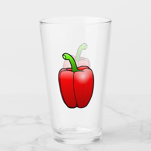 Red Bell Pepper Glas (Vorderseite)