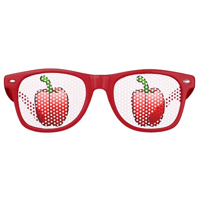 Red Bell Pepper Partybrille (Vorderseite)