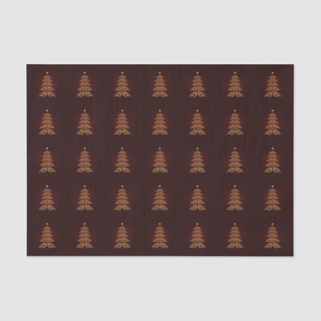 Red Bell Weihnachtsbaum Tissue Paper Seidenpapier (Vorderseite)