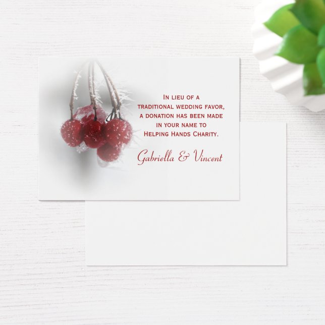 Red Berries Mariage d'hiver Charity Favoriser Cart (Bureau)