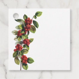 Red Berry Branch Weihnachtsgeschenke Tags Geschenkanhänger