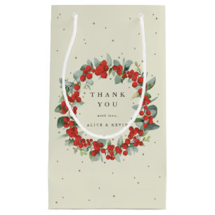 Red Berry+Eukalyptus Christmas/Holiday Vielen Dank Kleine Geschenktüte