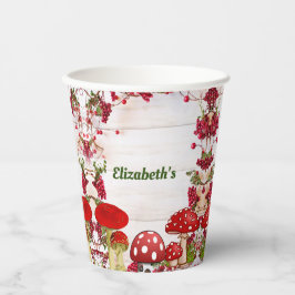 Red Berry Garden Toadstool Kinderparty Pappbecher