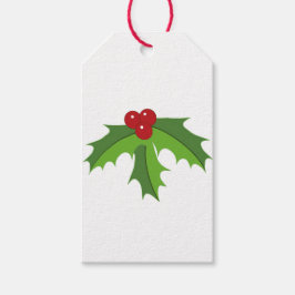 Red Berry Holly Geschenkanhänger