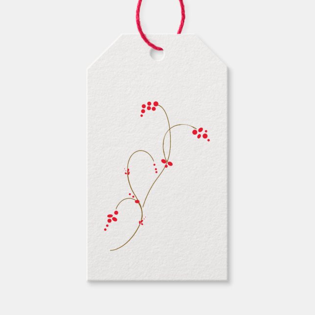 Red Berry Tag Set Geschenkanhänger (Vorderseite)
