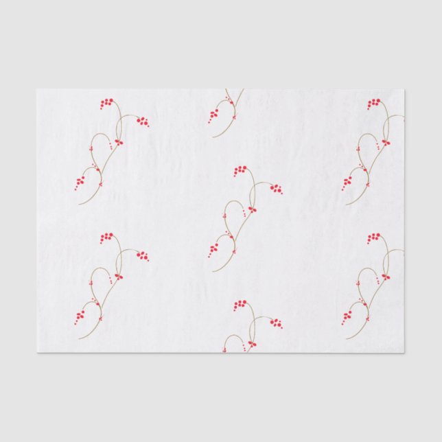 Red Berry Tissue Paper Seidenpapier (Vorderseite)