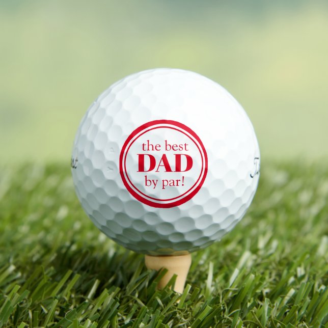 Red Best Vater Par Vatertag Golf Balls Golfball (Insitu T-Shirt)