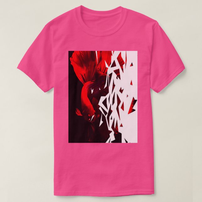 Red Betta Fish 1 T-Shirt (Design vorne)