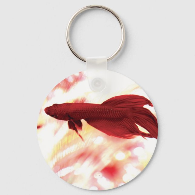 Red Betta Fish Schlüsselanhänger (Vorderseite)