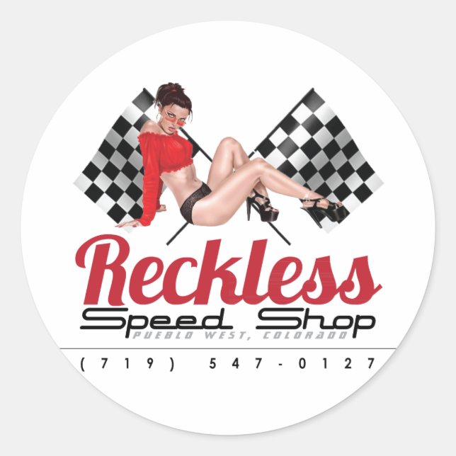 Red Betty Round Stickers (Vorderseite)